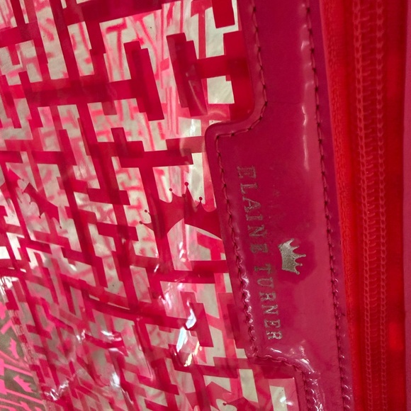 Elaine Turner Pink Transparent Tote - Picture 7 of 10